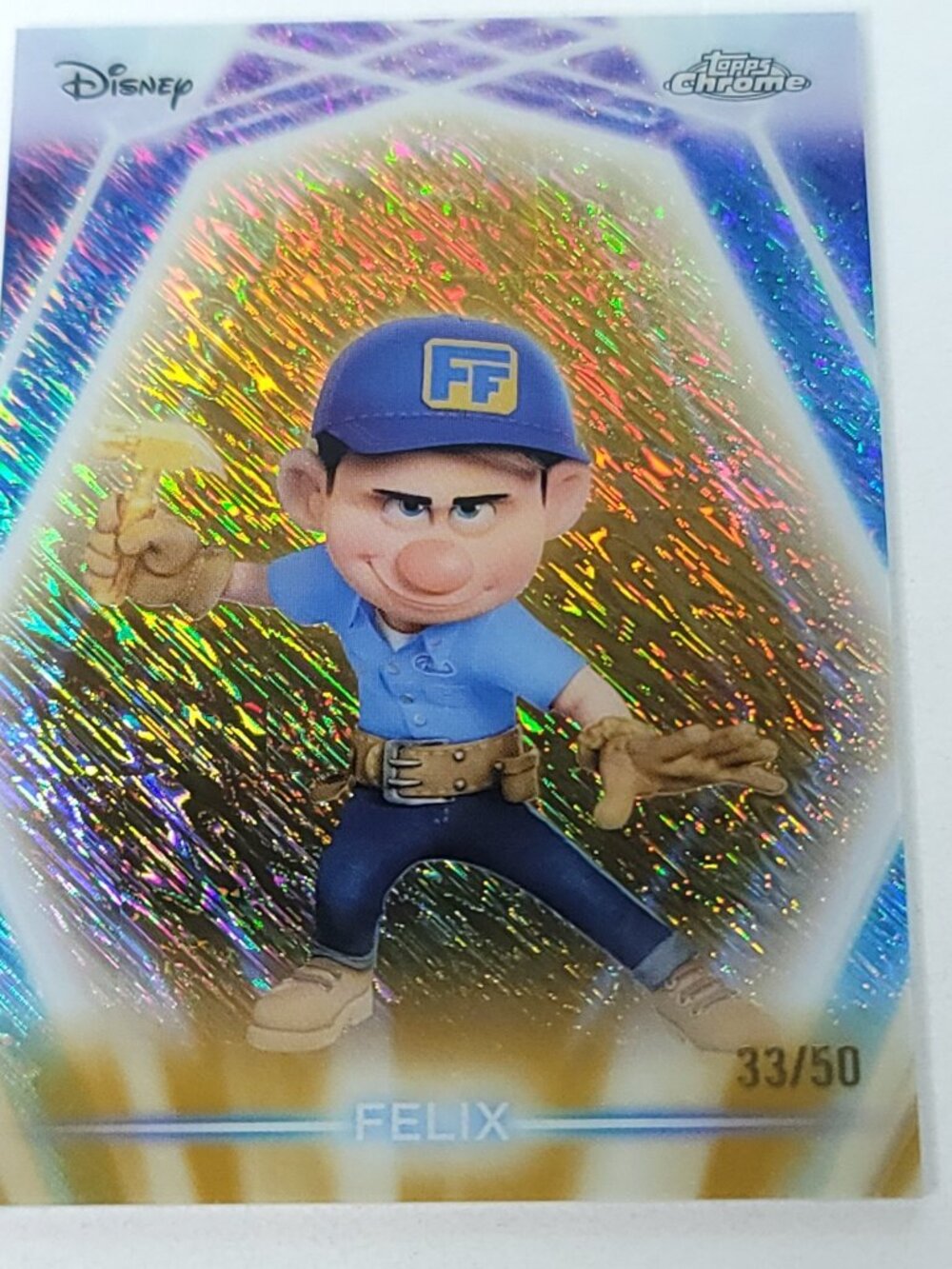 Felix Topps 2026 Disney Neon Gold Shimmer Refractor Limited 33/50